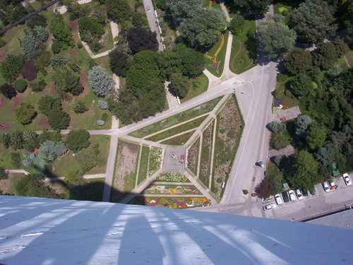 Vyhlad z veze DonauTurm vo Viedni, august 2005